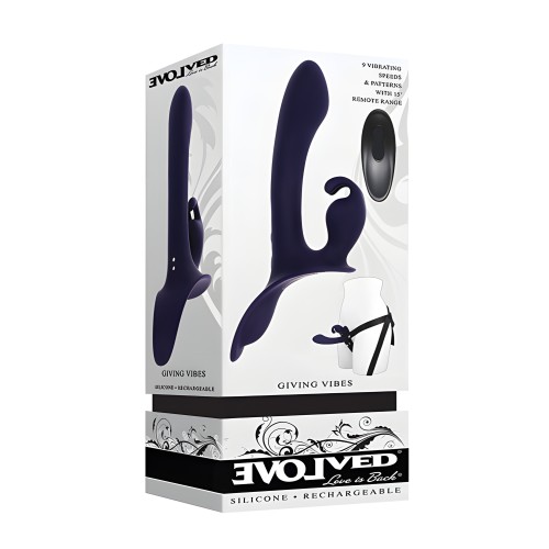 Evolved Giving Vibes Strap-On - Púrpura