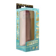 Shaft Flexskin Liquid Silicone 8.8" Vibrating Sheath - Pine