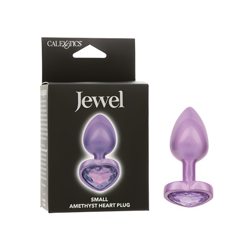 Plug anal corazón amatista Jewel pequeño púrpura