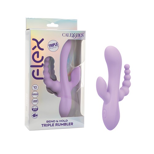 Masajeador Triple Motor Flex Bend & Hold - Morado