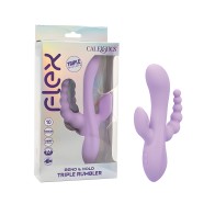 Flex Bend & Hold Triple Rumbler Triple Motor Massager - Purple