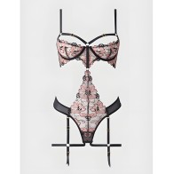 Nova Teddy de Encaje con Medias - Negro LG