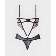 Nova Teddy de Encaje con Medias - Negro LG