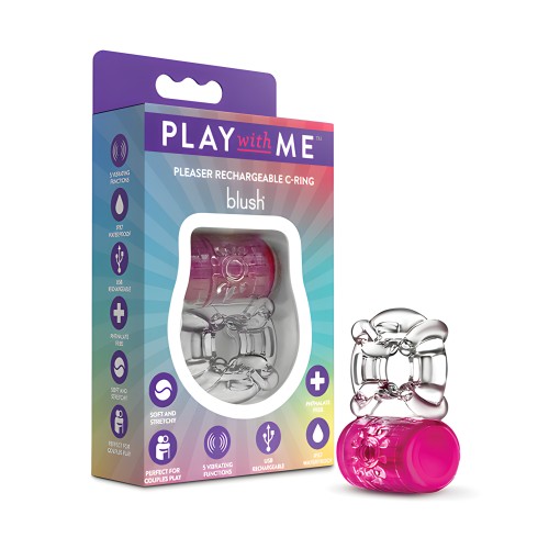 Blush Play With Me - Pleaser Rechargeable C-Ring - Pink