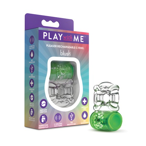 Blush Play With Me - Anillo Vibrador Recargable - Verde Neón