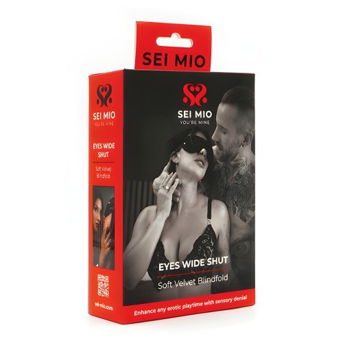 Antifaz de Terciopelo Suave Sei Mio Eyes Wide Shut - Negro