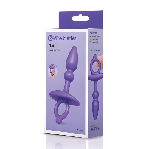 b-Vibe Dart Plug Anal de Silicona - Púrpura