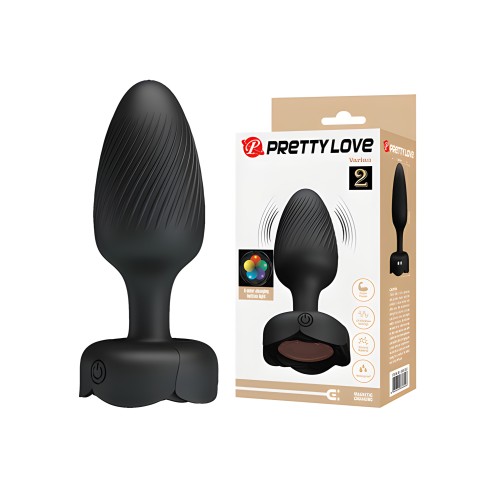 Plug Anal Grande con Luz Multicolor - Negro