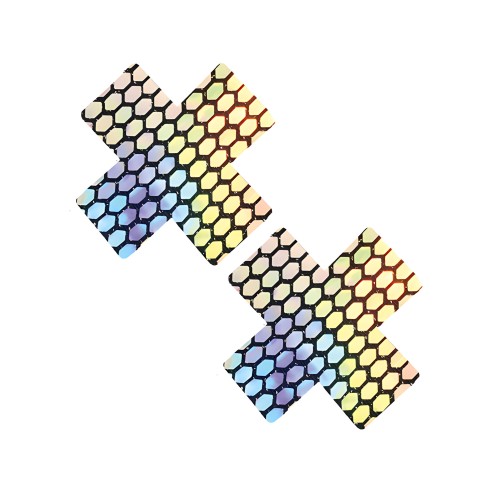 Neva Nude Mirrored Mayhem Pasties - Multi Color