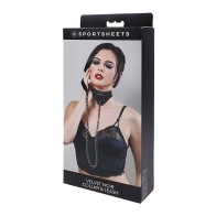 Collar y Correa Velvet Noir