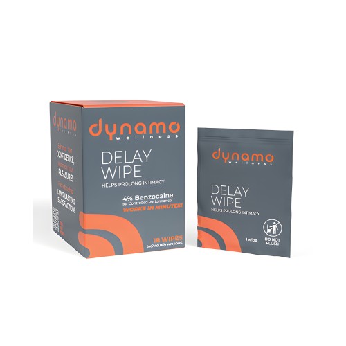 Dynamo Wellness Delay Wipe 4% - 18 Pack