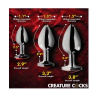 Creature Cocks - Sinister Eyes Red Eye Metal Butt Plug Set