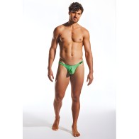 Cocksox Enhancing Pouch Thong - Palm Leaf Green SM