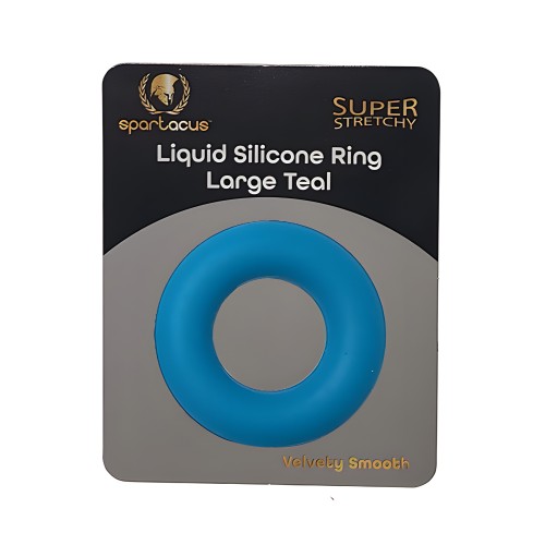 Spartacus Liquid Silicone Cock Ring Large Teal
