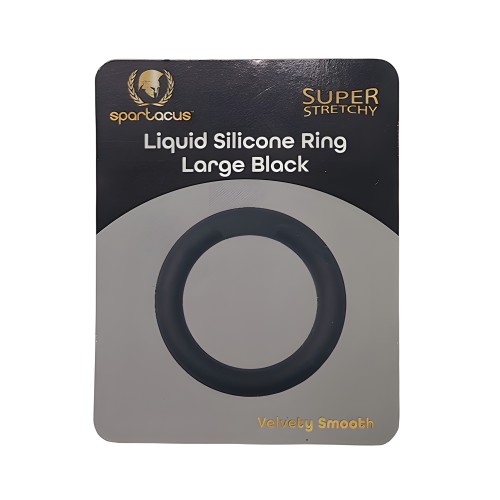 Anillo de Cock de Silicona Líquida Spartacus Grande - Negro