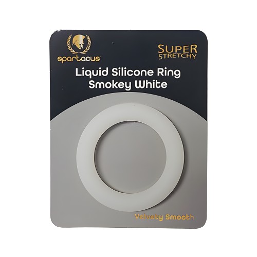 Spartacus Liquid Silicone Cock Ring - Smokey White
