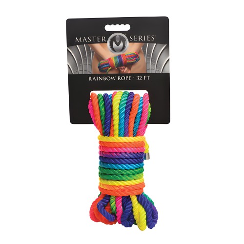 Cuerda Arcoíris de Master Series 32 pies - Perfecta para Bondage