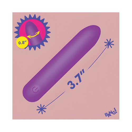 Bang! Tapered Flexible Silicone Bullet - Purple