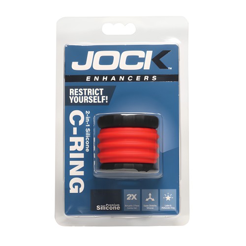 Anillo Cock de Silicona Jock - Rojo