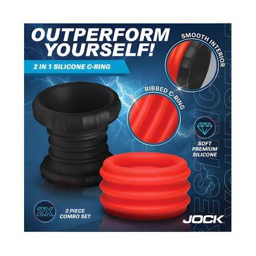 Anillo Cock de Silicona Jock - Rojo