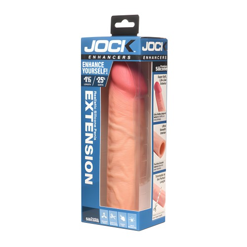 Curve Toys Jock Enhancers 1.5" Silicone Penis Extension Sleeve - Light