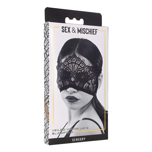 Sex & Mischief Lace Blindfold - Veiled Vision