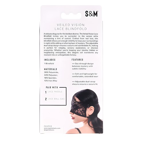 Sex & Mischief Lace Blindfold - Veiled Vision