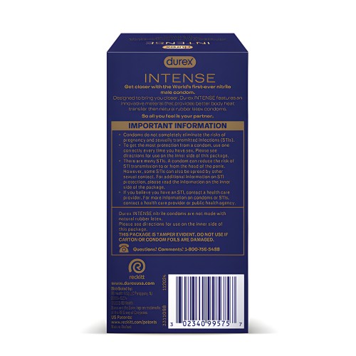 Durex Intense Nitrile Condoms - Paquete de 10