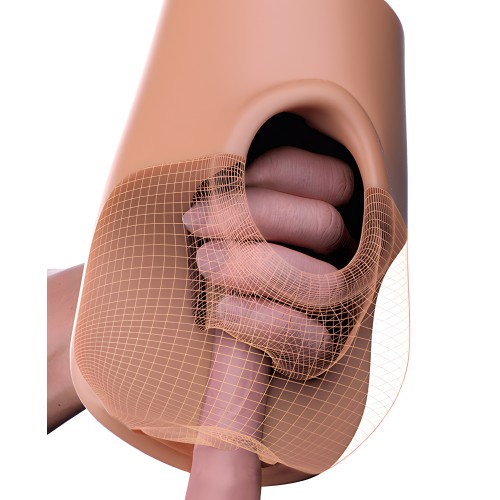 PDX Plus Pussy Pounder Squeeze Stroker - Marrón