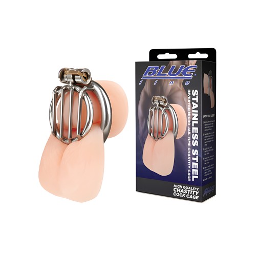 Stainless Steel Chastity Cage - Micro Inverted