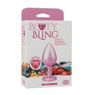 Plug Metálico Jeweled Booty Bling - Mediano Rosa