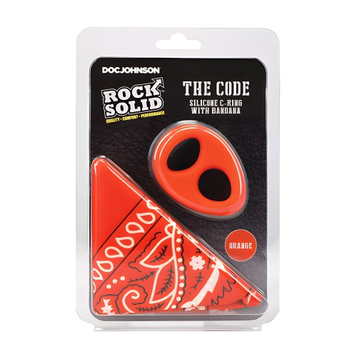 Anillo Rock Solid - Naranja/Negro