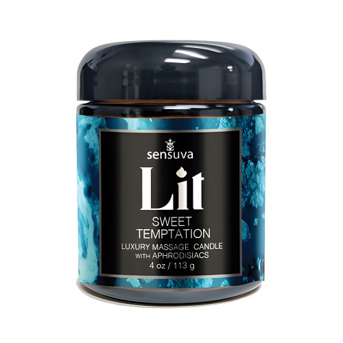 Sensuva Lit Sweet Temptation Vela - 4 oz