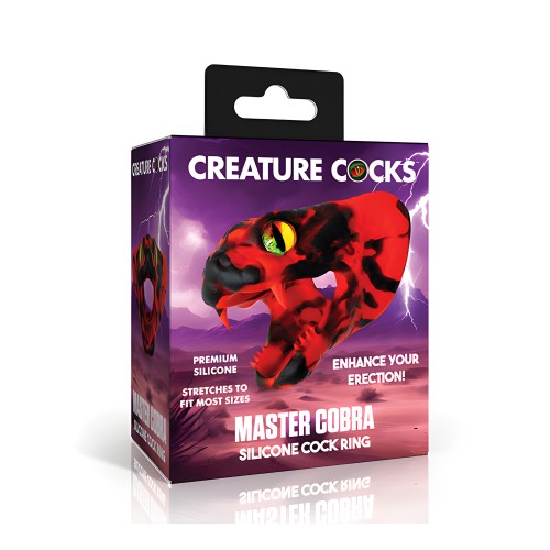 Anillo de Silicona Cobra Master Creature Cocks - Rojo