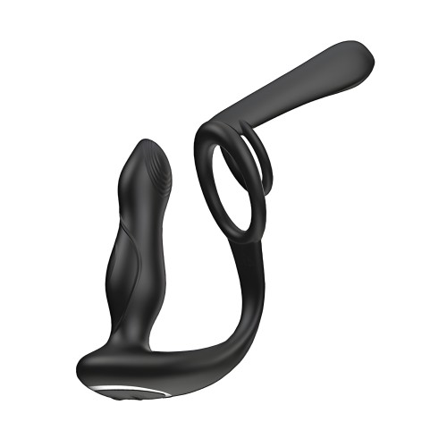 Plug Vibro Enhancer y Funda de Pene Negro
