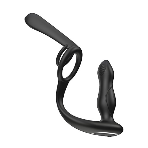 Plug Vibro Enhancer y Funda de Pene Negro