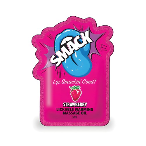 Aceite de Masaje Calentable Smack Fresa