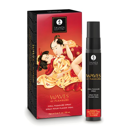 Spray de Placer Oral Shunga Waves of Pleasure - Vino Espumoso de Fresa