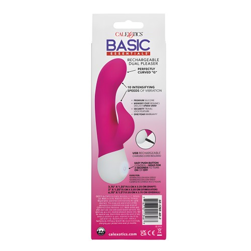 Basic Essentials Rechargeable Dual Pleaser