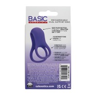 Basic Essentials Rechargeable Dual Support Ring - Purple