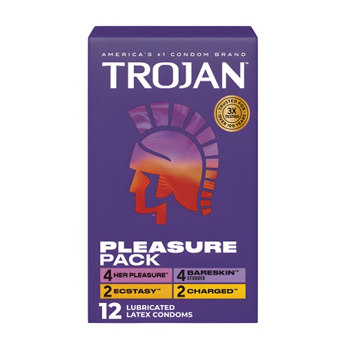 Trojan Pleasure Condoms - Asst. Box of 12