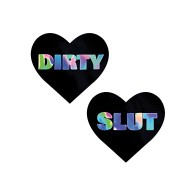 Neva Nude Holographic Pasties - Black O/S