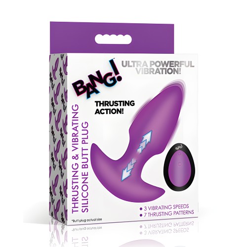 Bang! Thrusting Butt Plug - Purple