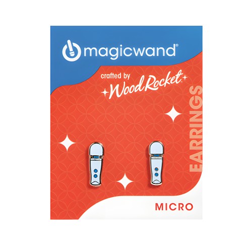 Wood Rocket Magic Wand Micro Earrings