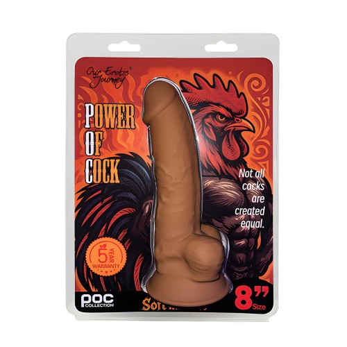 Power of Cock Dildo de 8" - Tan
