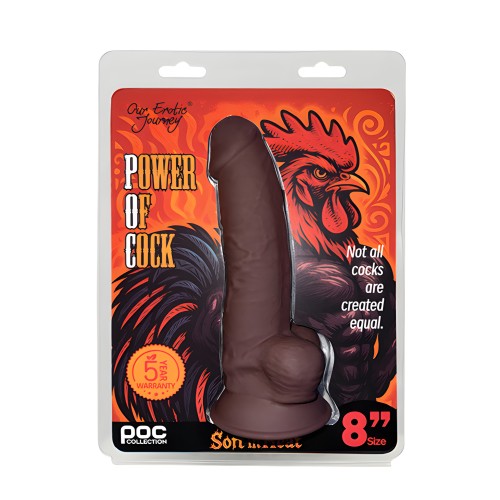 Power of Cock 8" Dildo - Marrón Oscuro