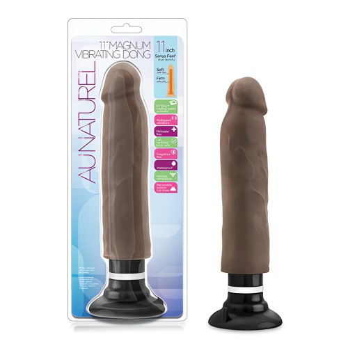 Blush Au Naturel 11" Sensa Feel Magnum Vibrating Dong - Chocolate