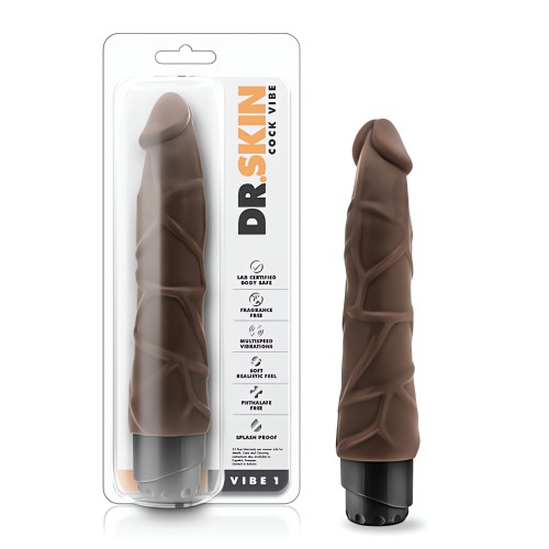 Blush Dr. Skin Cock Vibe - Chocolate