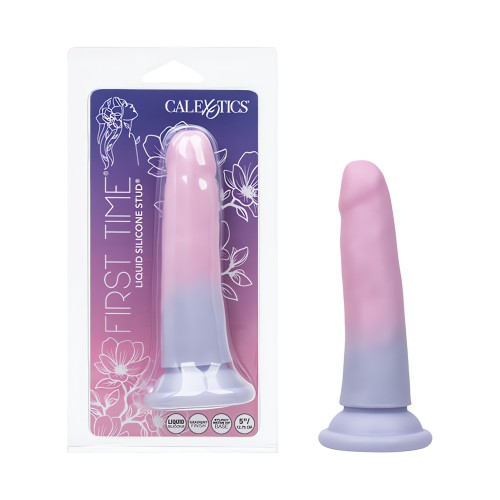 First Time Liquid Silicone Stud - Dildo con Ventosa