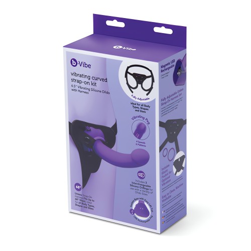 b-Vibe Kit Strap-On Vibrante Curvo